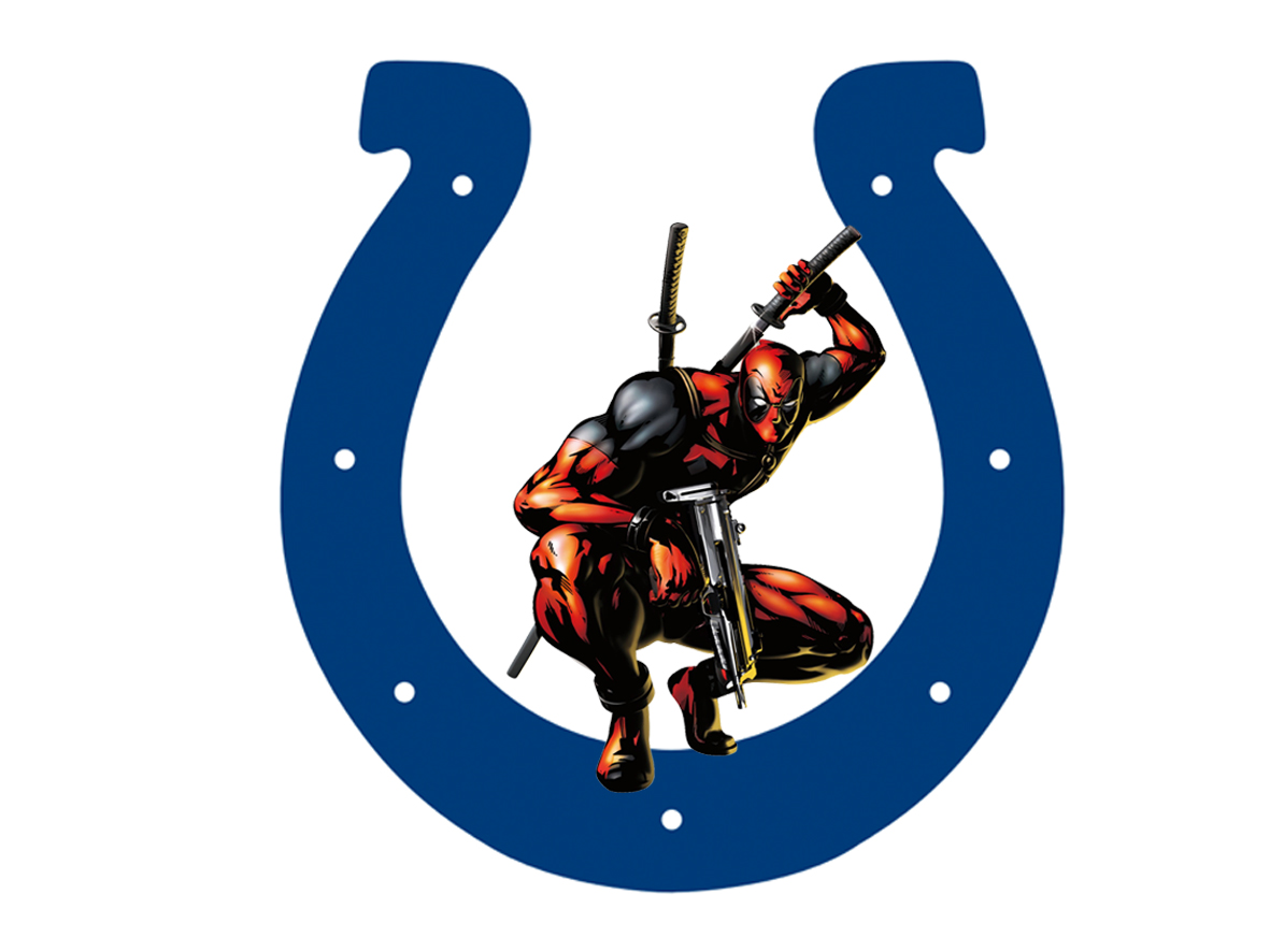 Indianapolis Colts Deadpool Logo vinyl decal